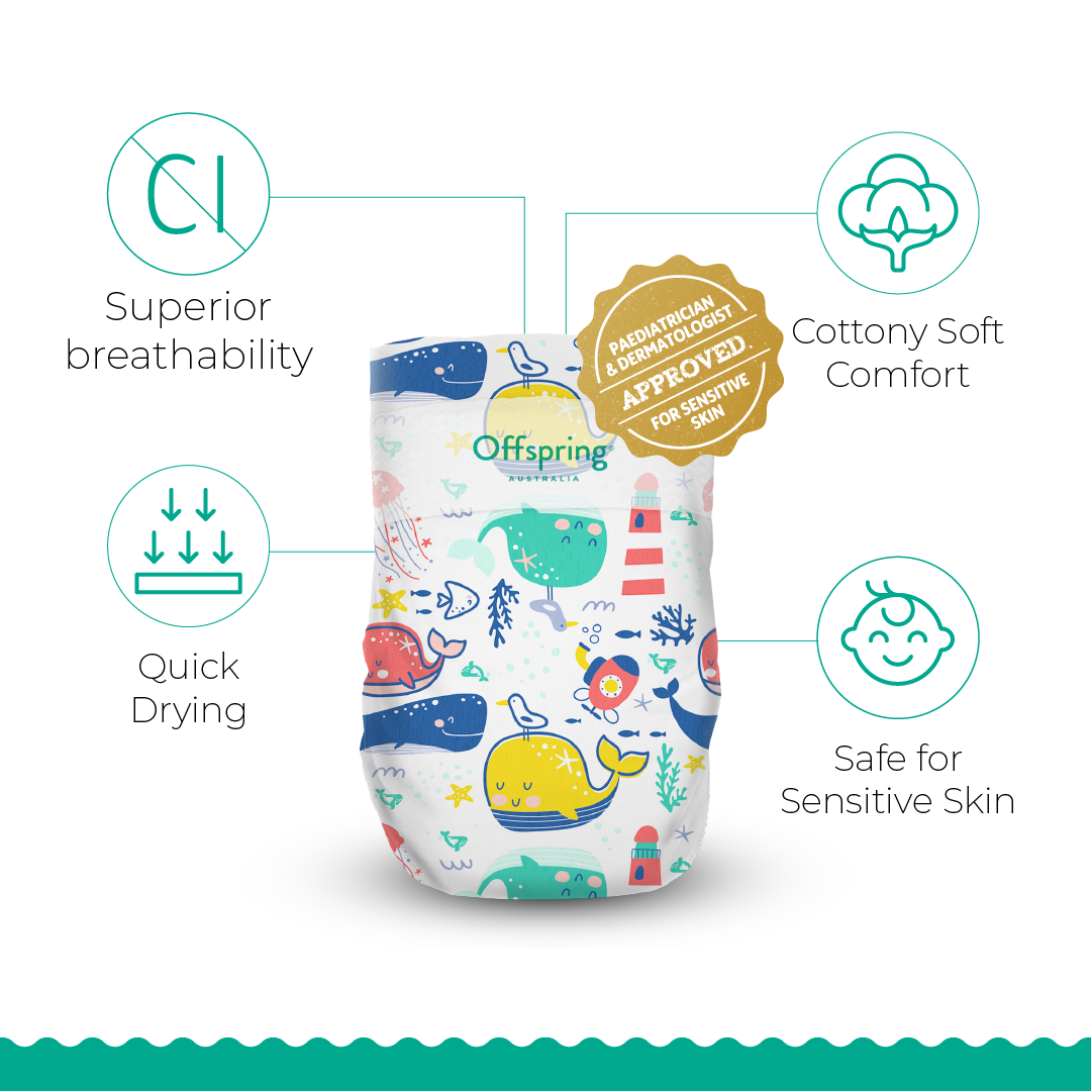 Offspring® Fashion Diapers - Mini Pack