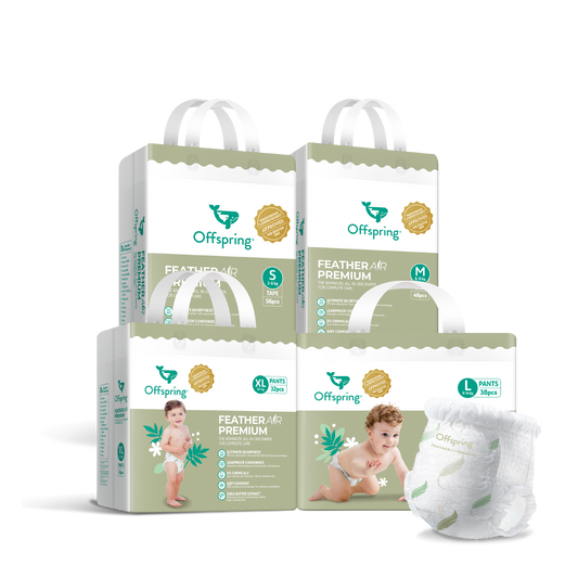 Offspring® FeatherAir Premium Diapers - 4 Pack Bundle