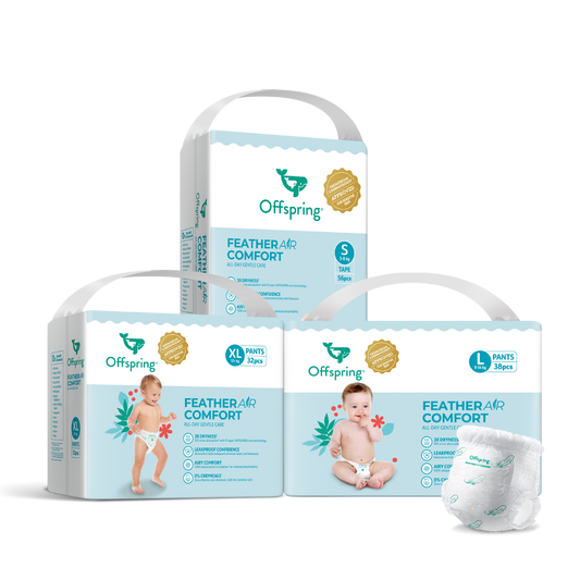 Offspring® FeatherAir Comfort Diapers - 3 Pack Bundle