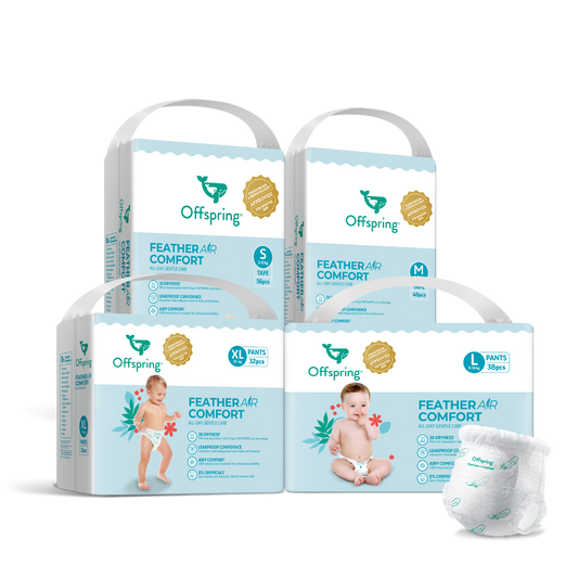 Offspring® FeatherAir Comfort Diapers - 4 Packs Bundle