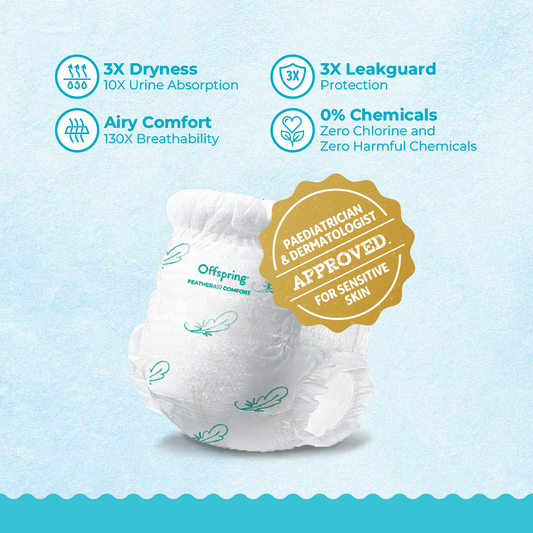 Offspring® FeatherAir Comfort Diapers - 6 Packs Bundle