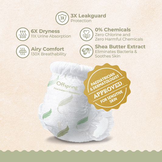 Offspring® FeatherAir Premium Diapers - 4 Pack Bundle