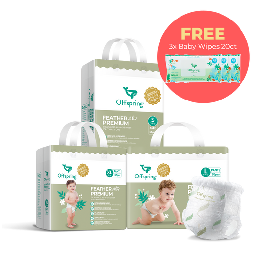 Offspring® FeatherAir Premium Diapers - 3 Pack Bundle