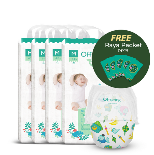 Offspring® Fashion Diaper Tape/Pants - 4 Packs Bundle