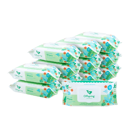 Plant-Based Baby Wipes 80 Sheets - 12 Pack