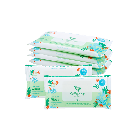 Plant-based Baby Wipes 20 Sheets - 6 Pack