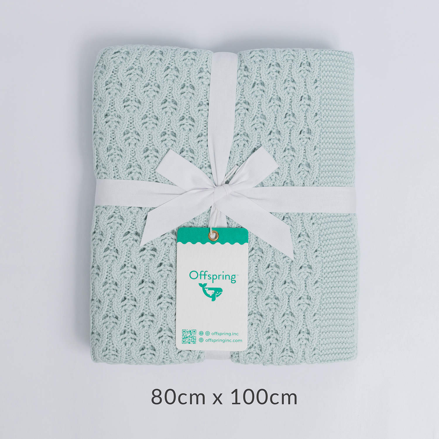 100% Organic Cotton Blanket - Mint +RM113.40